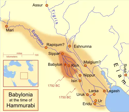 معنی کلمه حمورابی در فرهنگ فارسی